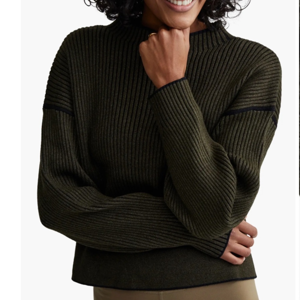 Varley Grand Mock Neck Rib Sweater